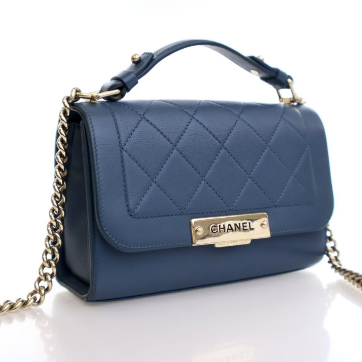 Chanel Small Calfskin Label Click Flap Bag - Luxe Du Jour
