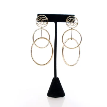 Chanel CC Cuba Hoop Earrings