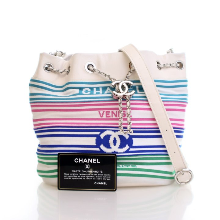 【CHANEL】 rose clair & bleu clair ビーチサンダル CHANEL】 rose clair & bleu clair ビーチサンダル