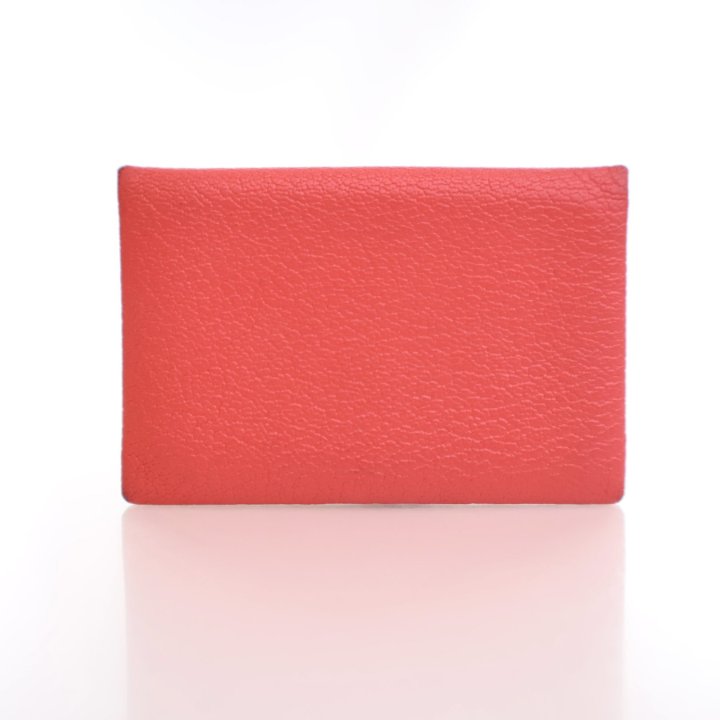 Hermes Rose Texas Chevre Mysore Calvi Card Holder - Luxe Du Jour