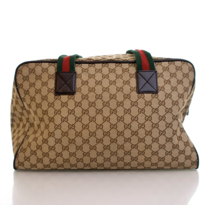 Gucci Large GG Canvas Web Carry On Duffle - Luxe Du Jour