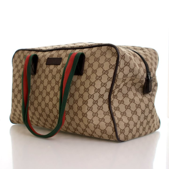 Gucci Large GG Canvas Web Carry On Duffle - Luxe Du Jour