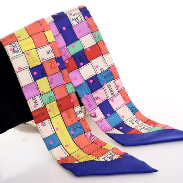 Hermes Bolduc Au Carre Silk Scarf - Luxe Du Jour