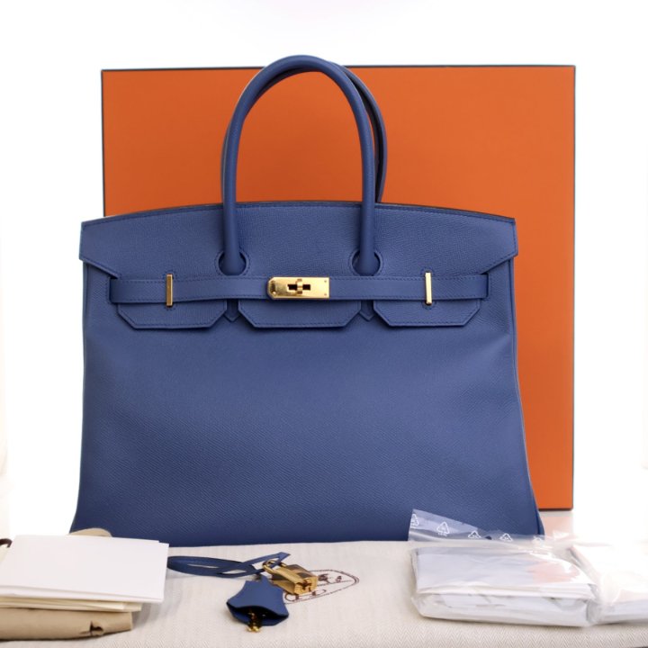 Hermes Bleu Agate Epsom Birkin 35