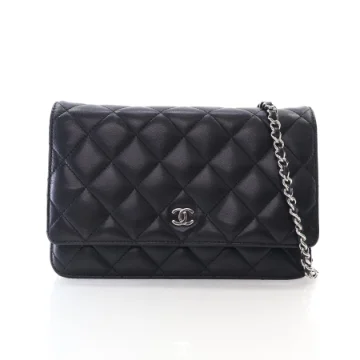 Chanel Black Lambskin Wallet On Chain (WOC)