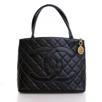 Chanel Black Caviar Medallion Tote