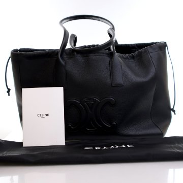 【VIPセール】CELINE 限定数量セール！Cabas Drawstring バッグ Celine 2022 Cabas Drawstring Cuir Triomphe - Black Totes