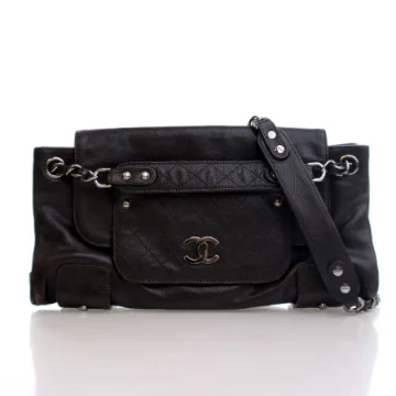 Chanel Brown Caviar Pocket In The City Flap Bag