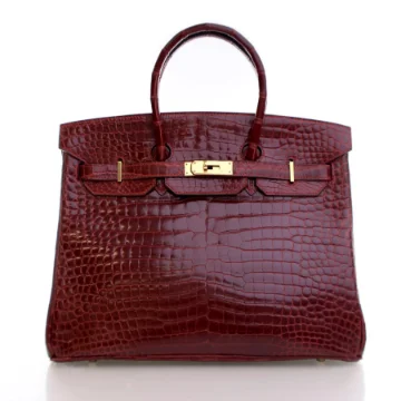 Hermes Bordeaux Crocodile Birkin 35
