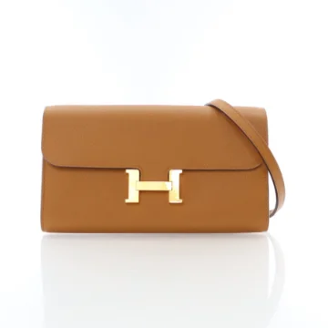 Hermes Gold Evercolor Constance Wallet To Go