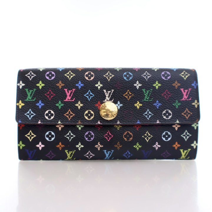 カラーが可愛い☆【Loius Vuitton】Sarah ウォレット Louis Vuitton Multicolor Monogram Sarah Wallet - Luxe Du Jour
