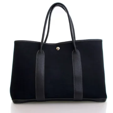 Hermes Black Toile Garden Party 36