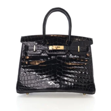 Hermes Noir Crocodile Birkin 30