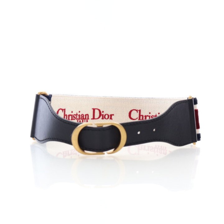 Christian Dior wide belt Christian Dior Wide Canvas Waist Belt - Blue Belts  main image 2