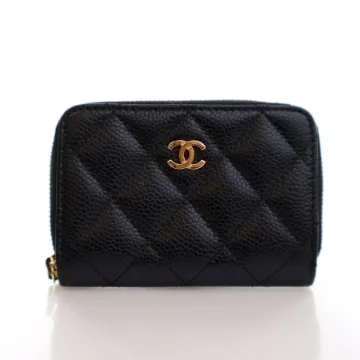 Chanel Black Caviar Classic Zipped Coin Purse