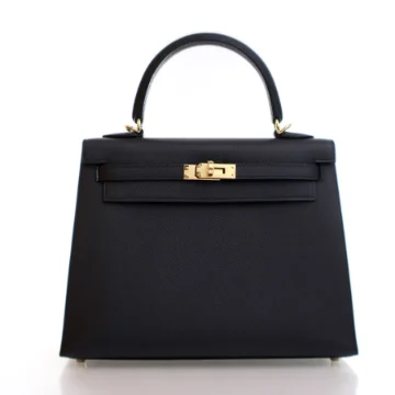 Hermes Black Epsom Sellier Kelly 25