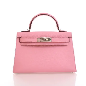 Hermes Rose Confetti Chevre Mysore Mini Sellier Kelly 20