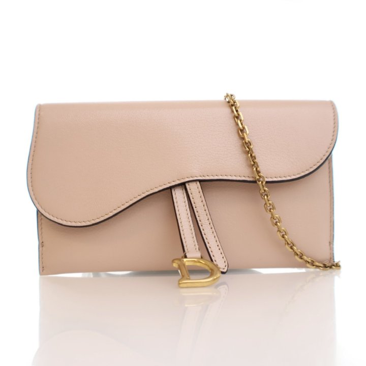 Dior Goatskin Saddle Pouch With Chain - Luxe Du Jour