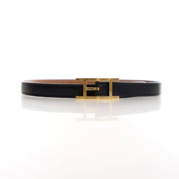Hermes Vintage Black Epsom Api Reversible Belt Sz 65