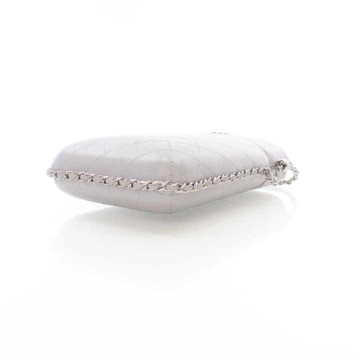 Chanel Grey Lambskin Chain Around Phone Holder - Luxe Du Jour