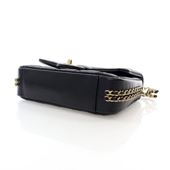 Chanel Mini Black Caviar CC You Flap Bag - Luxe Du Jour