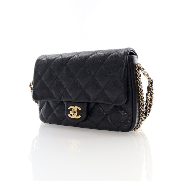 Chanel Mini Black Caviar CC You Flap Bag - Luxe Du Jour