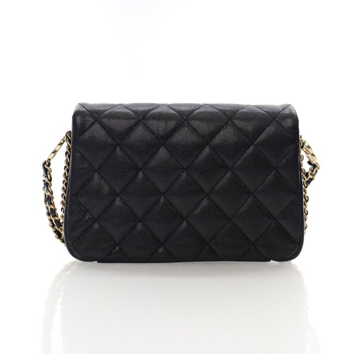 Chanel Mini Black Caviar CC You Flap Bag - Luxe Du Jour