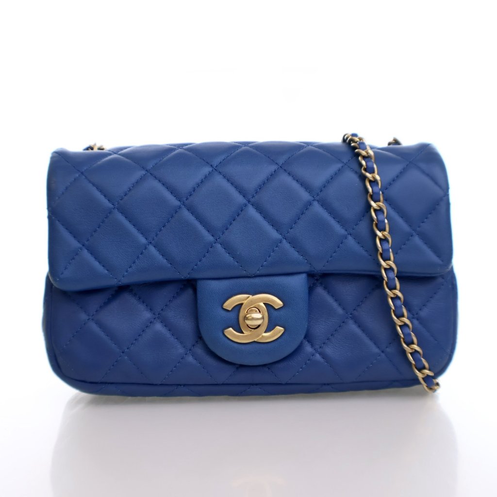 Chanel Mini Lambskin Pearl Crush Rectangular Flap Bag - Luxe Du Jour