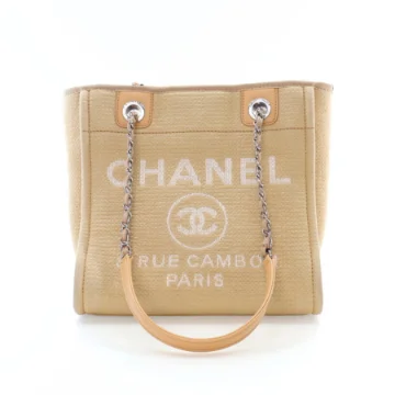 Chanel Small Canvas North South Deauville Tote