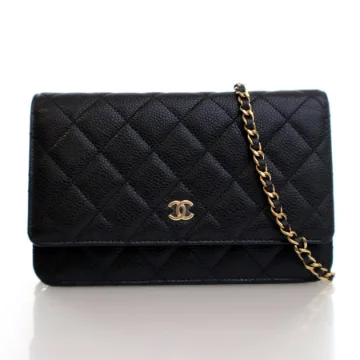 Chanel Black Caviar Wallet On Chain (WOC)