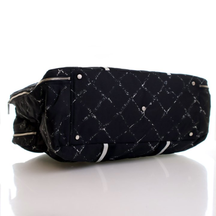 Buy Chanel Black Nylon Logo Tote Bag W/ Pouch