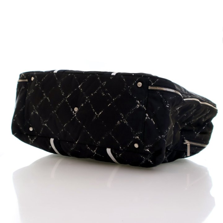 Chanel Black Nylon Travel Ligne Duffle Bag - Luxe Du Jour