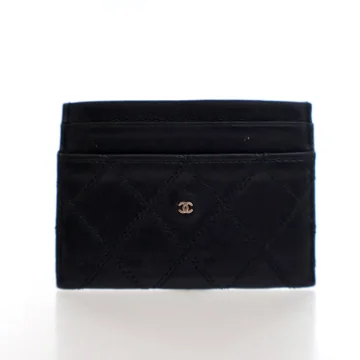 Chanel Black Lambskin CC Card Holder