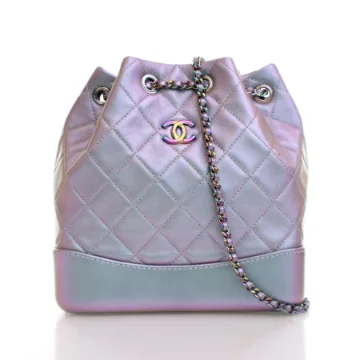 Chanel Small Purple Iridescent Lambskin Gabrielle Backpack