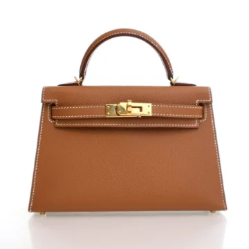 Hermes Gold Epsom Mini Kelly Sellier 20