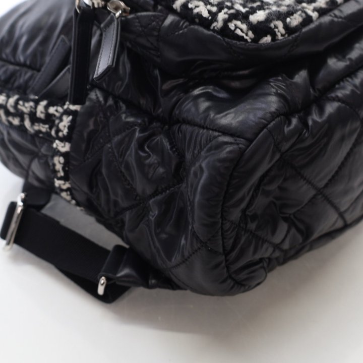 Chanel nylon tweed backpack - reduced Chanel Nylon Tweed Backpack - Luxe Du Jour main image 3