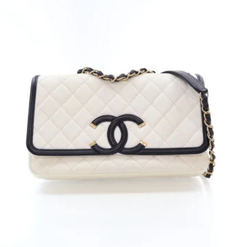 Chanel Medium Bicolor Caviar CC Filigree Flap Bag