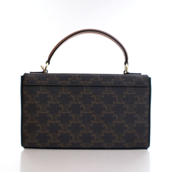 ハンドバッグ CELINE TOP HANDLE BAGS BLACK Celine Triomphe Box Top Handle - Luxe Du Jour