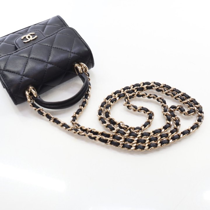 Chanel Mini Lambskin Top Handle Flap - Luxe Bag Rental