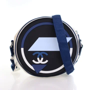 Chanel Blue Rubber Circle Airline Messenger Bag
