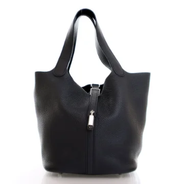 Hermes Black Clemence Picotin 22