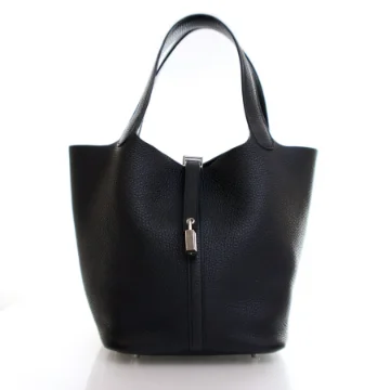 Hermes Black Clemence Picotin 22