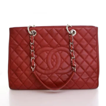 Chanel Red Caviar Grand Shopping Tote