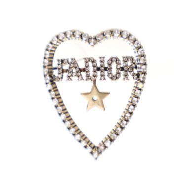 Dior Crystal J'adior Heart Brooch - Luxe Du Jour