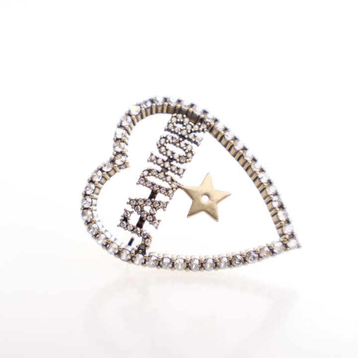 Dior Crystal J'adior Heart Brooch - Luxe Du Jour