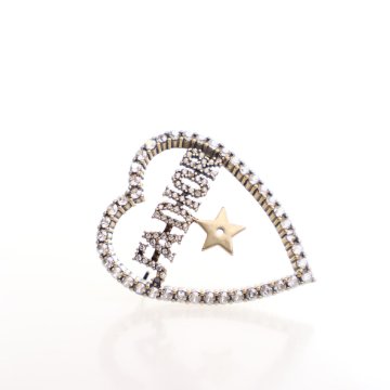 Dior Crystal J'adior Heart Brooch - Luxe Du Jour