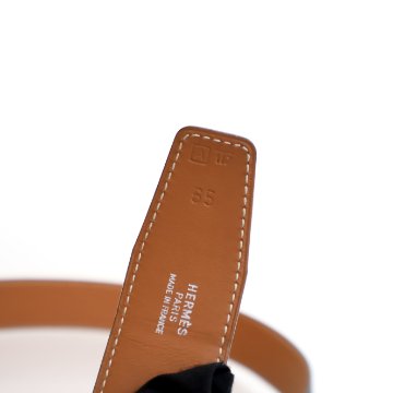 Hermes Vintage Noir Swift Constance Reversible H Belt Sz 65 Luxe