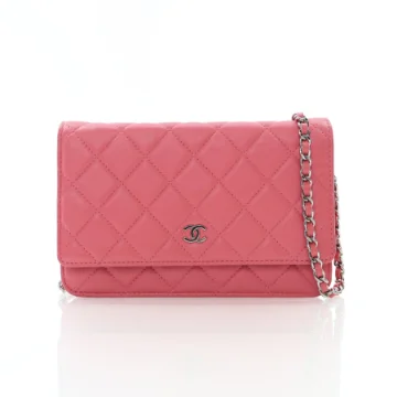 Chanel Pink Lambskin Wallet On Chain (WOC)