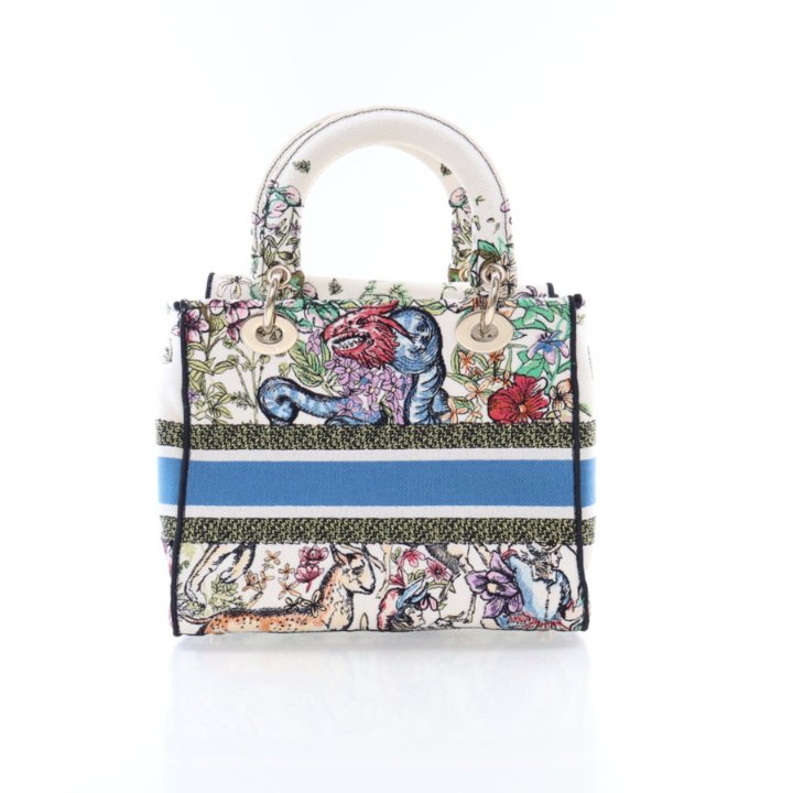 Dior Medium Embroidered Canvas Lady D-Lite Bag - Luxe Du Jour