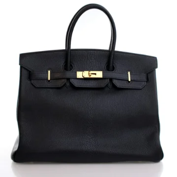 Hermes Black Chevre De Coromandel Birkin 35